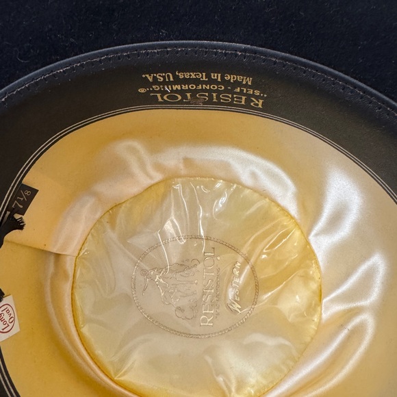 Resistol 4X Beaver Felt Hat T4403 – Black Western Gambler Style – Size 7 1/8 - Picture 10 of 14